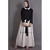 Dual colored abaya with Peter Pan Collar Dual colored abaya with Peter Pan Collar